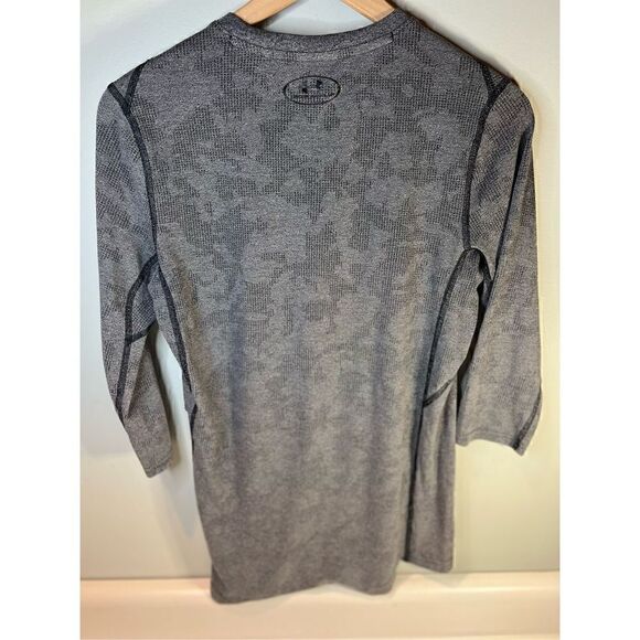 Under Armour Threadborne 3/4 sleeve Fitted Small Training Shirt Gray - Picture 4 of 7